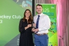 Sports Team of the Year Bangor Hockey Team Mens 1st XI  Captain Ryan Lyall with Sponsor Lyn Crawford from Progressive Building Society
