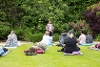 Mindfulness session in Bangor Castle's Walled Garden