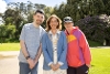 Mayor of Ards and North Down, Councillor Gillian McCollum, alongside volunteers Conor Roberts and Gemma O'Keefe.