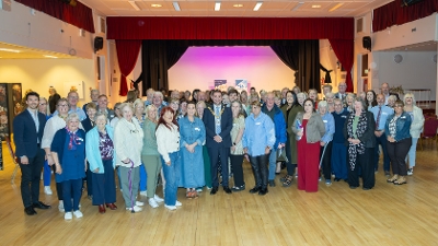 Mayor of Ards and North Down, Councillor Craig Blaney, alongside Volunteers at the Recognition Event