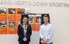 The Mayor of Ards and North Down, Councillor Craig Blaney, with Sporting Wall of Fame inductee Martyn Irvine.